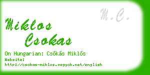 miklos csokas business card